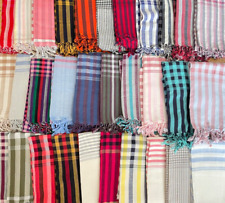 33 Modeles KRAMA KHMER Echarpe Cambodge Tissé main frange mixte 100% coton