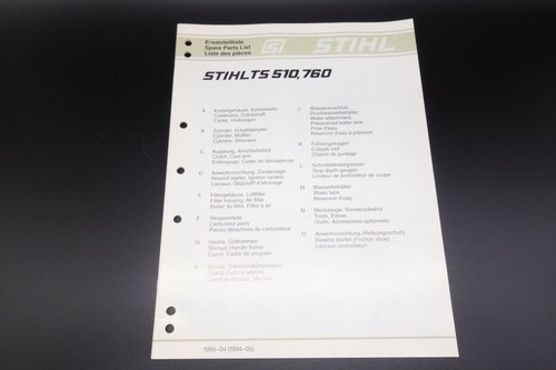 Stihl 510 760 liste pièces - 510,