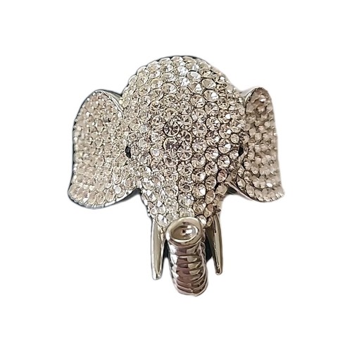 Elephant head silver color - elephant,