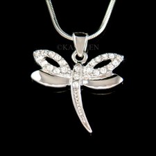Dainity Libellule Avec Cristal Swarovski Nature Insecte Bug Collier Bijoux