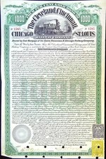 Compagnie des chemins de fer Chicago et st-Louis 4% or (1585)