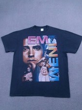 Vintage 90s Eminem Shirt Mens XL Bay Club Rap Tee Real Slim Shady Hip Hop Black