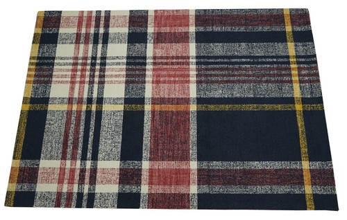 Bleu rouge tapis 100 laine - rouge,