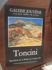 Affiche d'Exposition Louis Toncini Galerie Jouvène 1990   63 cm sur 44 cm   179