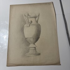 Ancien Dessin XIXe Crayon