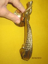 HEURTOIR  DE PORTE-DAUPHIN-SUPERBE-LAITON MASSIF1200gr-20cm-ANGLETERRE-1977-NEUF