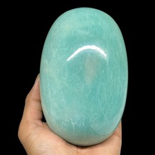 4262 Cts Naturel non Traité Amazonite 136x86x49mm Géante Poli Ovale Gemme