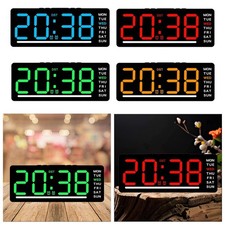 Horloge numérique avec deux alarmes, horloge LED pour bureau, arrière-plan,