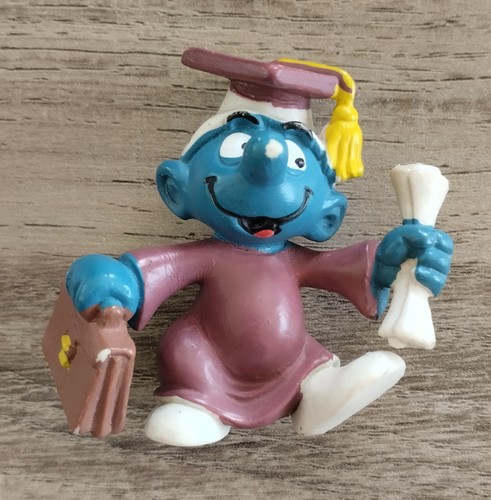 Figurine schtroumpf diplômé - schtroumpf,