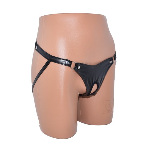 Jock strap simili cuir avec - en,