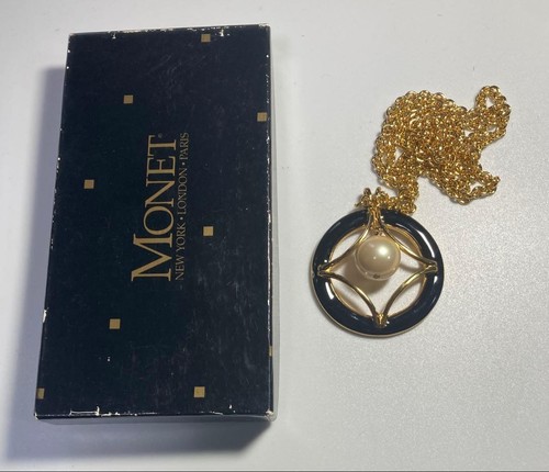 Collier vintage monet perle - collier,