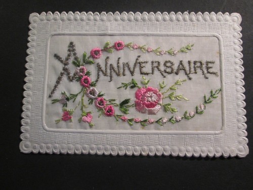 Carte brodee anniversaire - brodee,