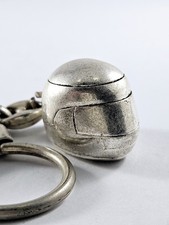 PORTE-CLES - CASQUE MOTO Miniature 3D - Métal Plein - Belle Qualité Vintage 1990