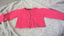 CATIMINI TBE 24 mois 2 ans cardigan rose fuschsia ajouré