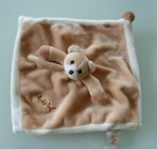 *. DOUDOU PLAT BABY NAT babynat' OURS ECRU BLANC BEIGE MARRON ETAT NEUF*