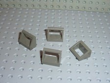 4 x Olddkgray tile with handle LEGO ref 2432 / Set 4708/4707/6559/6519/4705/7191