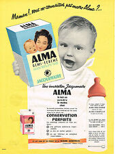 PUBLICITE ADVERTISING 0314   1959   JACQUEMAIRE  lait demi-écre poudre bébé ALMA