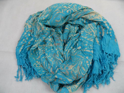 Beau grand foulard franges - foulard, à