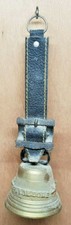 Cloche en bronze avec collier en cuir cloche du Puy de Dome 