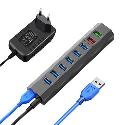 Hub usb alimenté - hub, 8en1