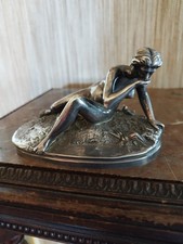 Statuette Nu Féminin en Bronze Argenté d'après A.Gennarelli (1881-1943)