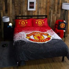 Manchester United FC Crest Housse de Couette Double Kit Rouge Enfants Chambre