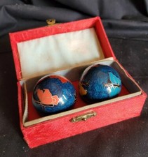 BOULES CHINOISES RELAXANTES MUSICALES ANTI STRESS AVEC SON ETUI 12X6,5X5,5CM