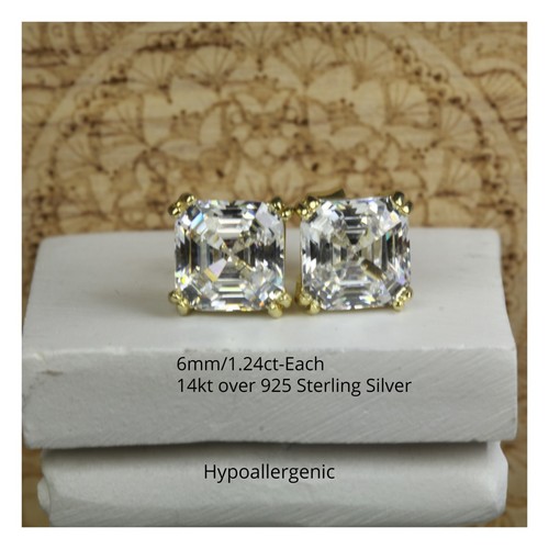 48ct pair 14k gold - 2.48ct/pair,