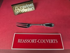 FOURCHETTE GÂTEAU 14.2 CM AUX CYGNES RAVINET D ENFERT BEL ÉTAT MÉTAL ARGENTÉ.