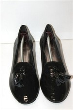 JB MARTIN Escarpins Cuir Verni Noir Doublés Cuir Bouts Ronds T 41.5 / 42 TTBE