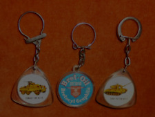Porte-clés LOT X 3 BRET-OIL TACOT Peugeot 1896 + Combat Car M20 +Tank PATTON M47