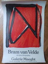 Bram van Velde chez Maeght - affiche d'exposition - lithographie