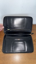 VINTAGE MAROQUINERIE HERMES GRAND PORTEFEUILLE POUR SAC KELLY CUIR NOIR 1950 ?