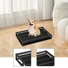 Bac à litière d'intérieur portable pour chien en treillis pour garder