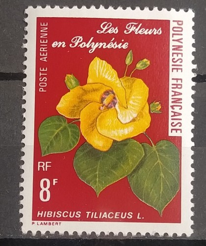 Timbre hibiscus polynésie - timbre,
