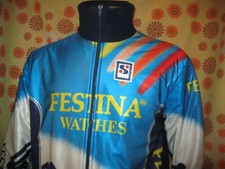 ? Vintage 90s Ancienne VESTE SIBILLE M FESTINA WATCHES PRO CYCLING TEAM Maillot