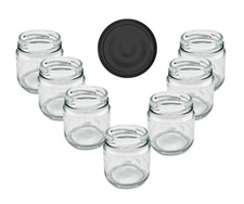 Bocaux 100 ml avec couvercle noir bocaux à confiture bocaux bocaux bocaux bocaux