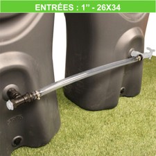 Kit d'extension souple pour récupérateurs d'eau de pluie (filetage 1" - 26x34)