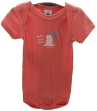  Petit Bateau body manche courte rose foncé bébé fille 9 mois 