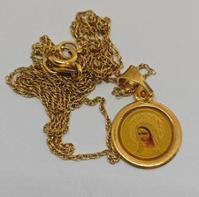 Collier pendentif médaille pendentif Madone en argent sterling 925 Notre Dame...