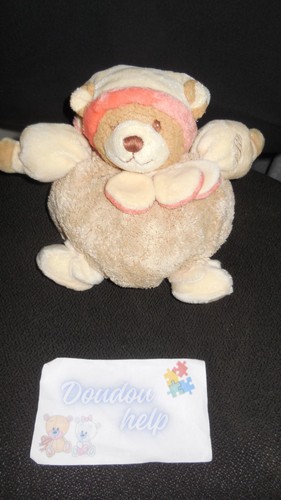 Doudou peluche boule ours
