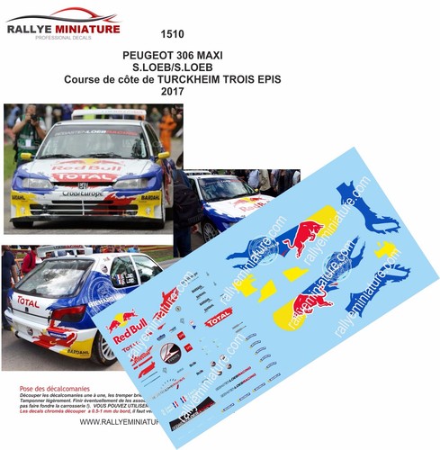 Decals ref 1510 peugeot - 1/24,