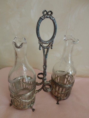 Huilier métal argenté - huilier, style