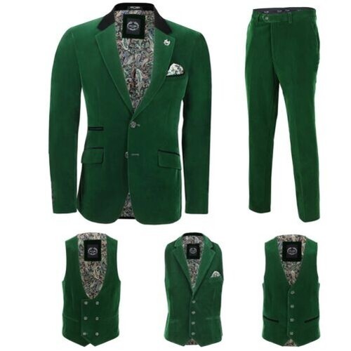 Hommes velours vert vintage - velours,