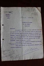✒ L.S. André CITROEN industriel - rare lettre signée du 9 août 1917
