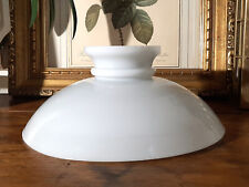 Ancien Abat jour en Opaline blanc Vintage plafonnier, lampe à pétrole (30 cm)