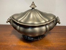 Ancienne Soupière en Etain Métal Art Made in Italie (10-1/F33-63)