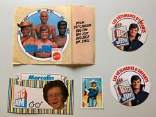 LOT 5 STICKERS VINTAGE BIG JIM
