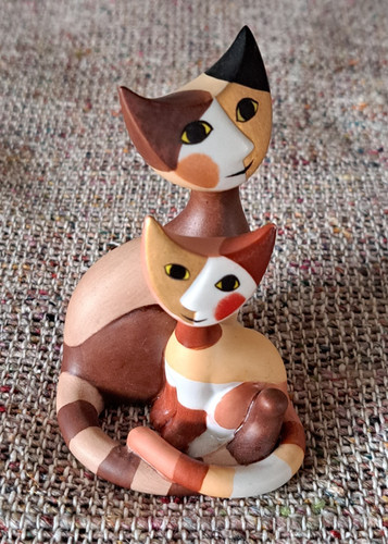 Couple chats porcelaine - couple,