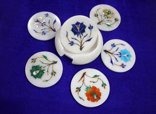Marbre coaster set pierre - marbre,
